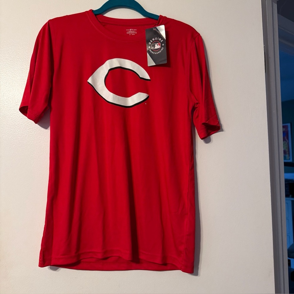 MLB Cincinnati Red Child  XL 18/20 Athletic Shirt Red Genuine Merchandise